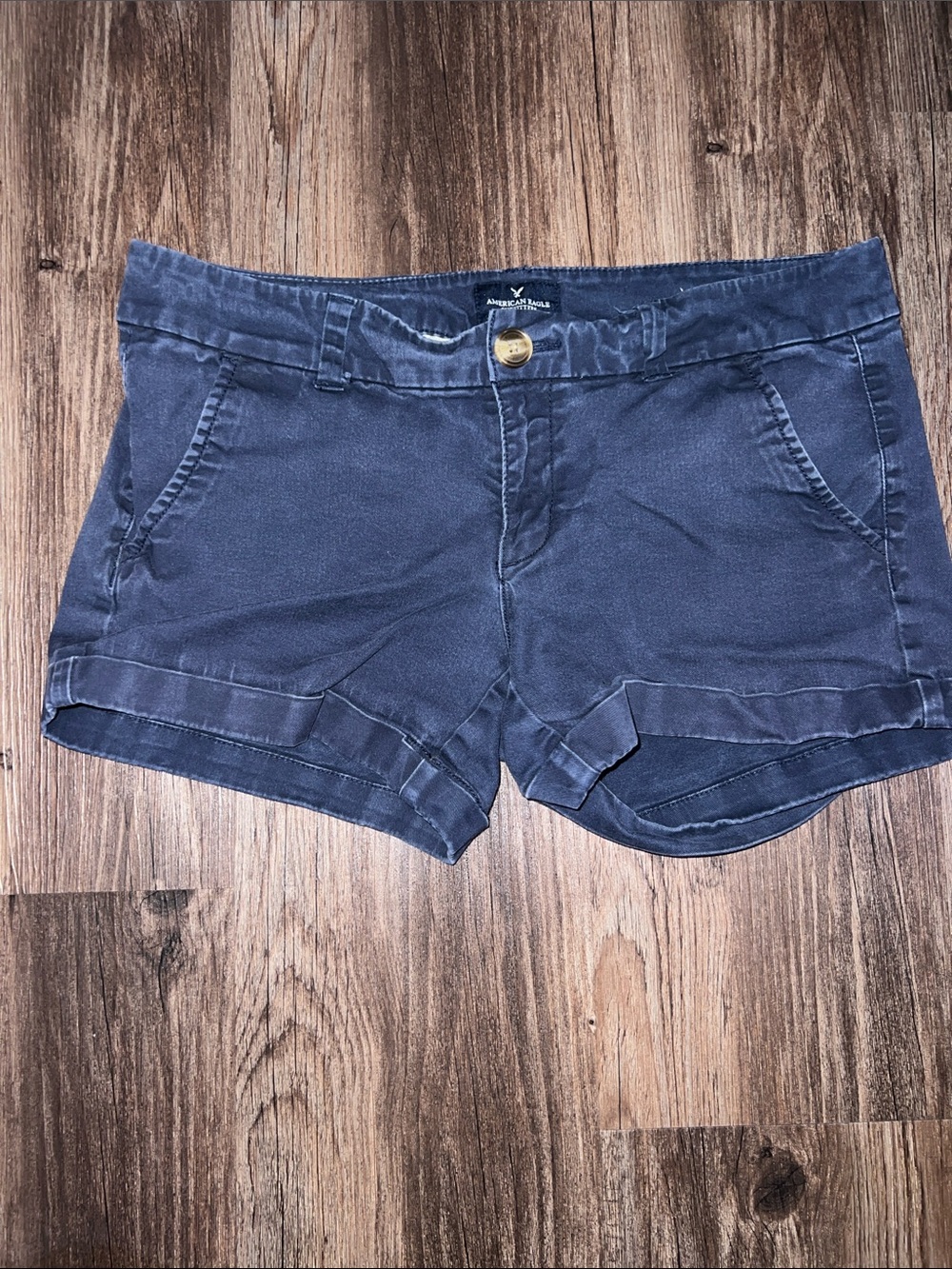 American Eagle Outfitters Navy High-Waist Casual Shorts